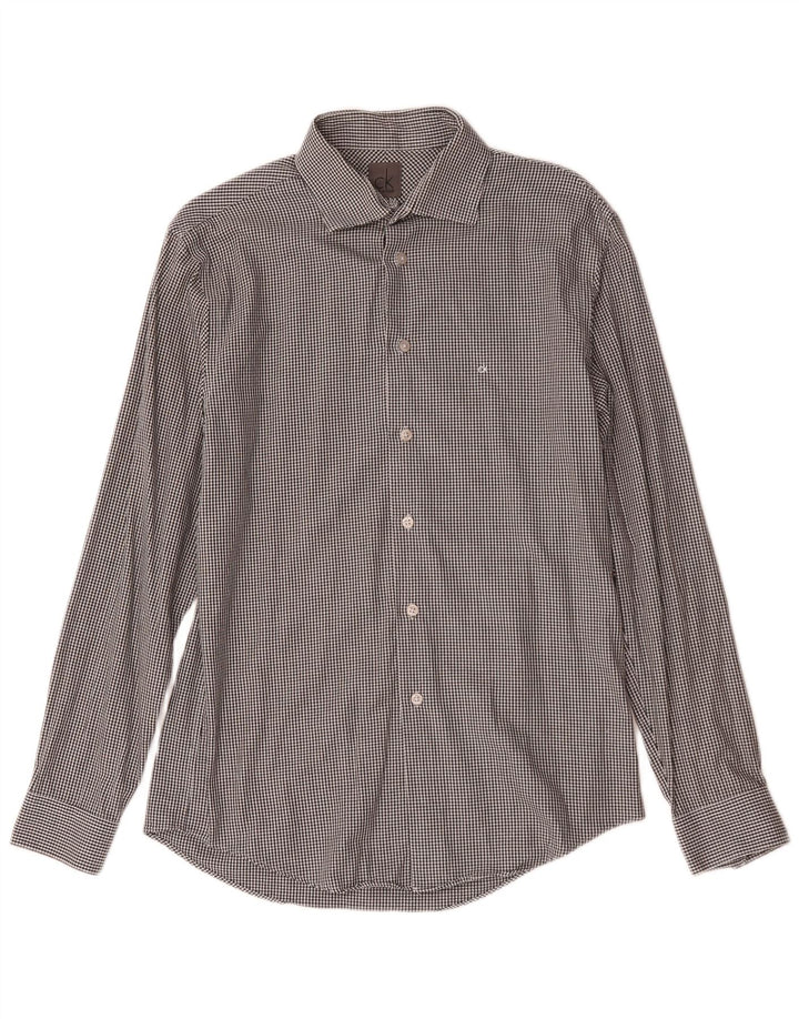 Koszula męska Calvin Klein Slim Fit, rozmiar 39 15 1/2, średnia szara pepitka
