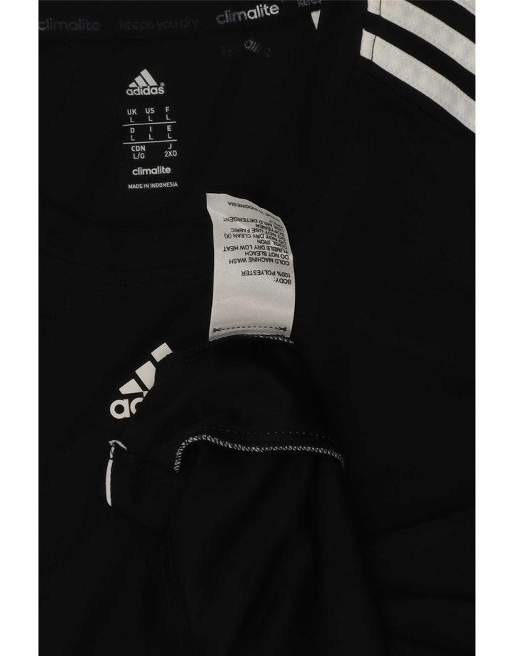 Adidas Męska koszulka Climalite Top, duża, czarna, z poliestru
