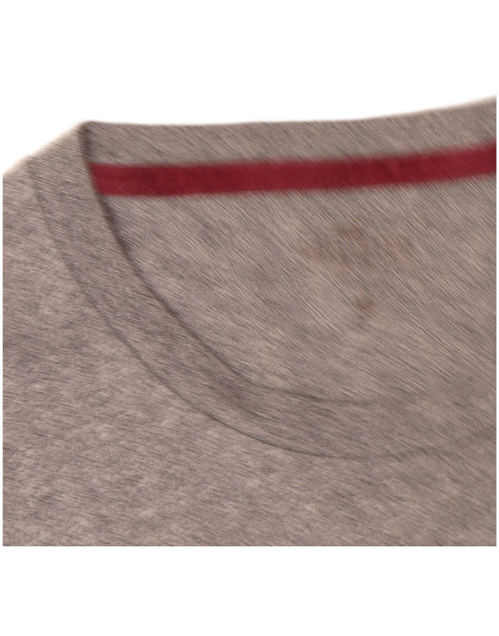 HOLLISTER Męski T-shirt Top Średni Szary Bawełniany