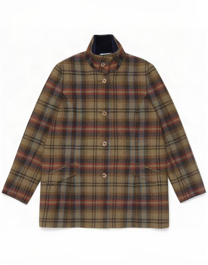 Płaszcz damski Magee UK 14 Medium Khaki Plaid Wool