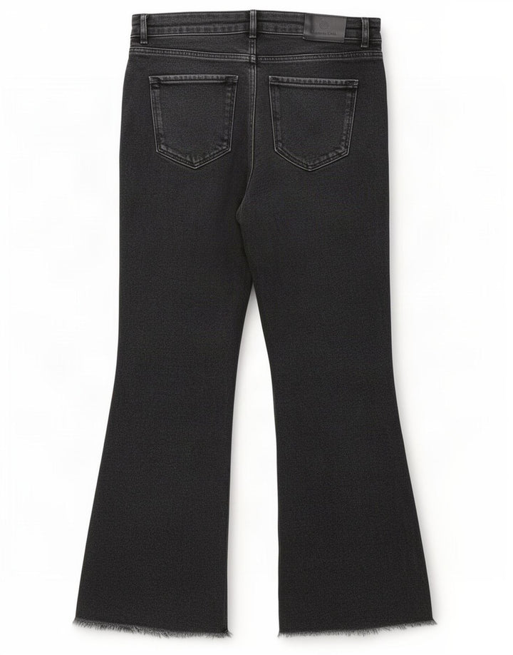 Damskie jeansy rozkloszowane Massimo Dutti EU 36 XS W26 L26 Czarna bawełna