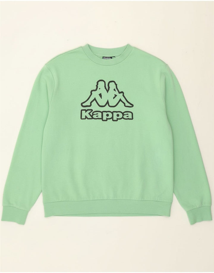 Męska bluza z grafiką Kappa, 2XL, zielona bawełna