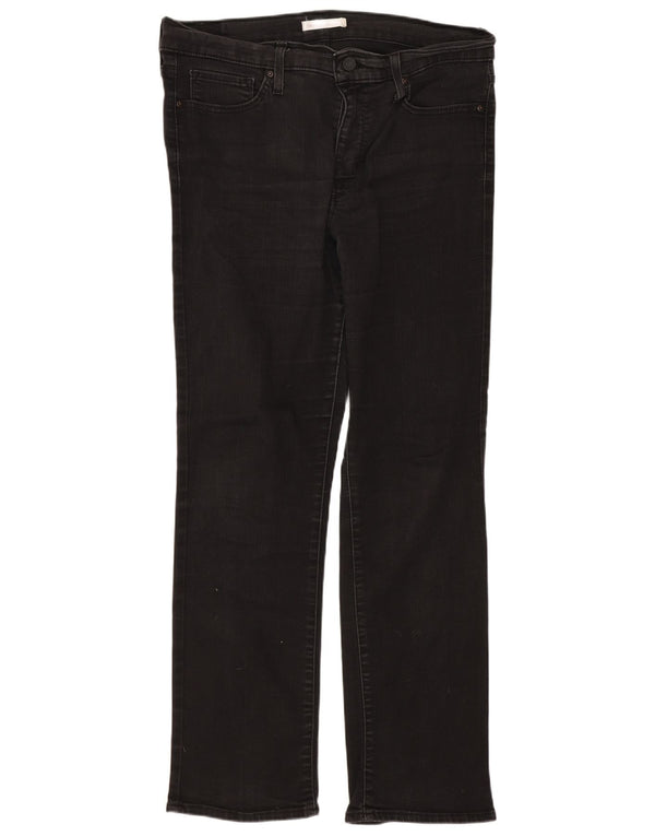 Damskie dżinsy Levi's 314 Shaping Straight W32 L30 Czarna bawełna