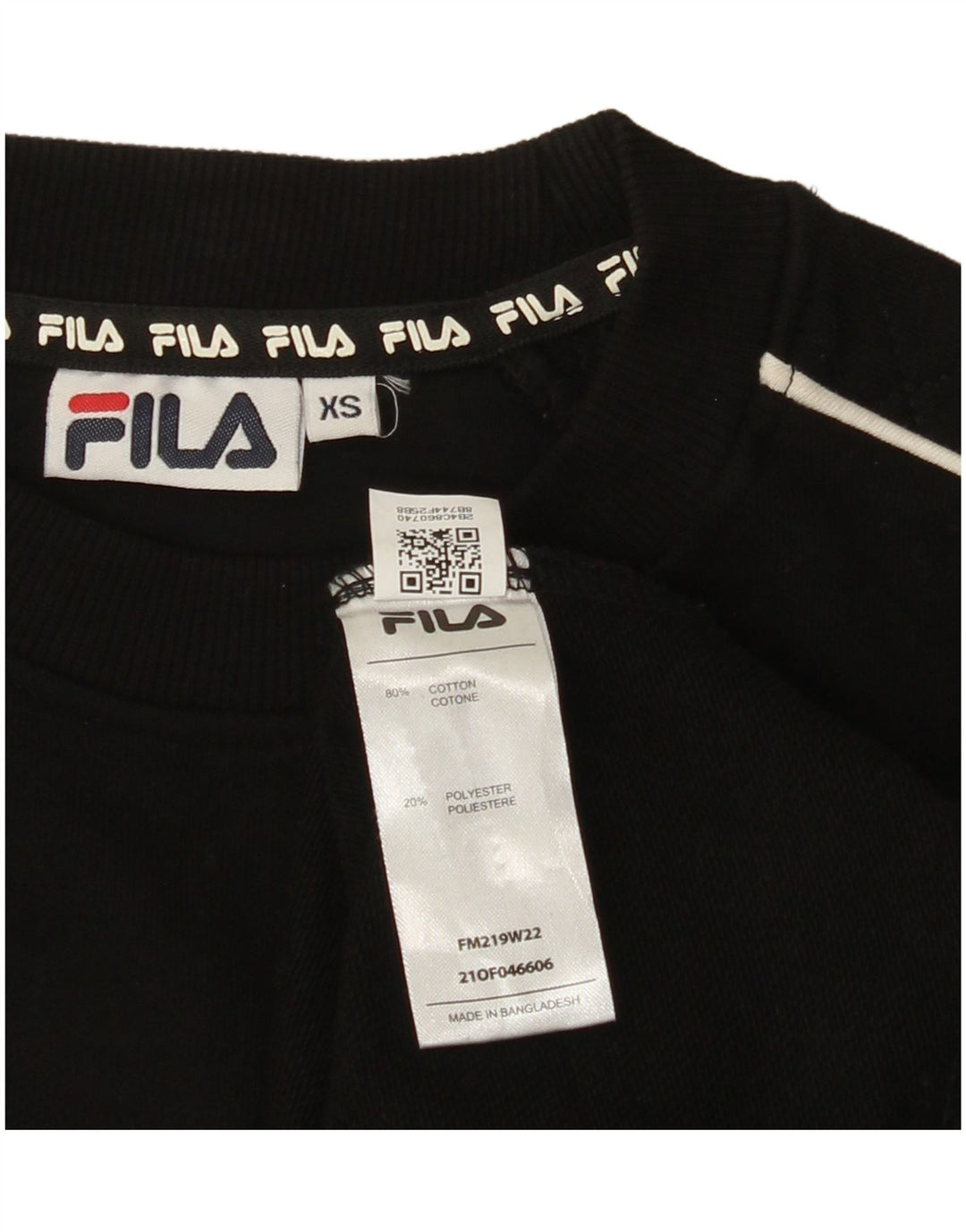 Bluza męska FILA Sweter XS Czarna bawełniana
