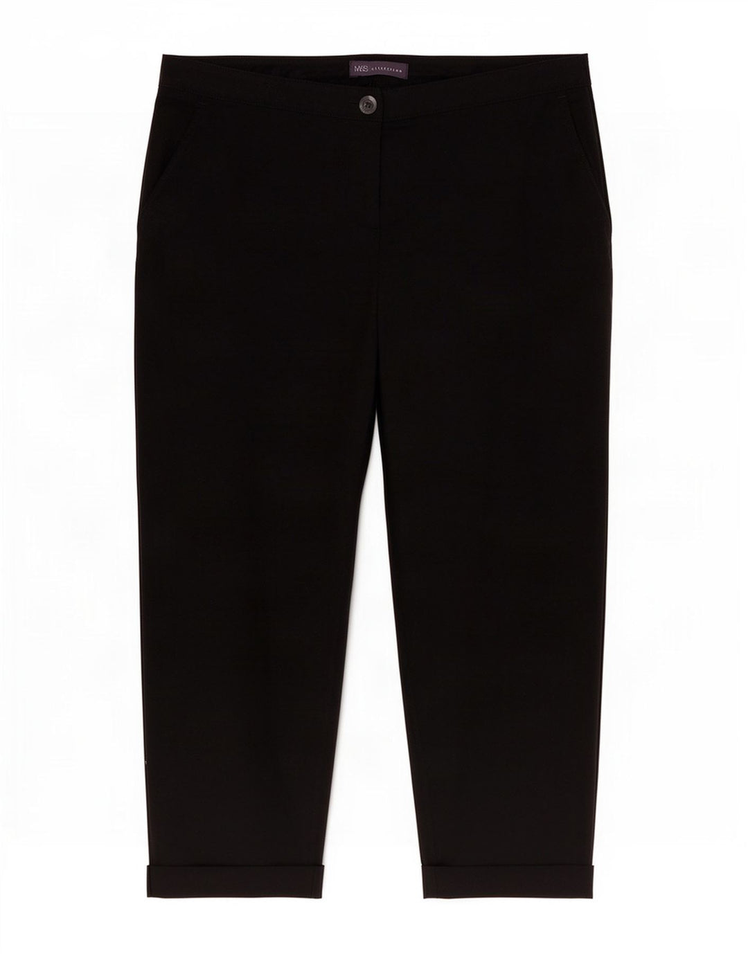 Spodnie damskie Marks & Spencer Regular Capri UK 14, duże, W34 L24, czarne