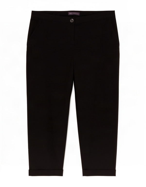 Spodnie damskie Marks & Spencer Regular Capri UK 14, duże, W34 L24, czarne