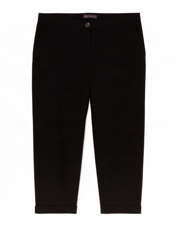 Spodnie damskie Marks & Spencer Regular Capri UK 14, duże, W34 L24, czarne