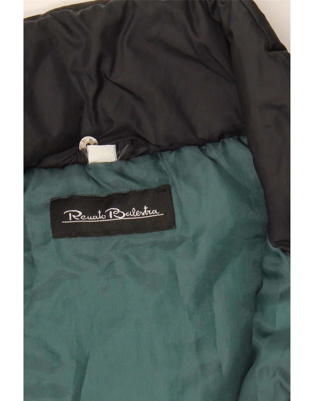 RENATO BALESTRA Mens Padded Jacket UK 42 XL Black Polyester Vintage Renato Balestra and Second-Hand Renato Balestra from Messina Hembry 