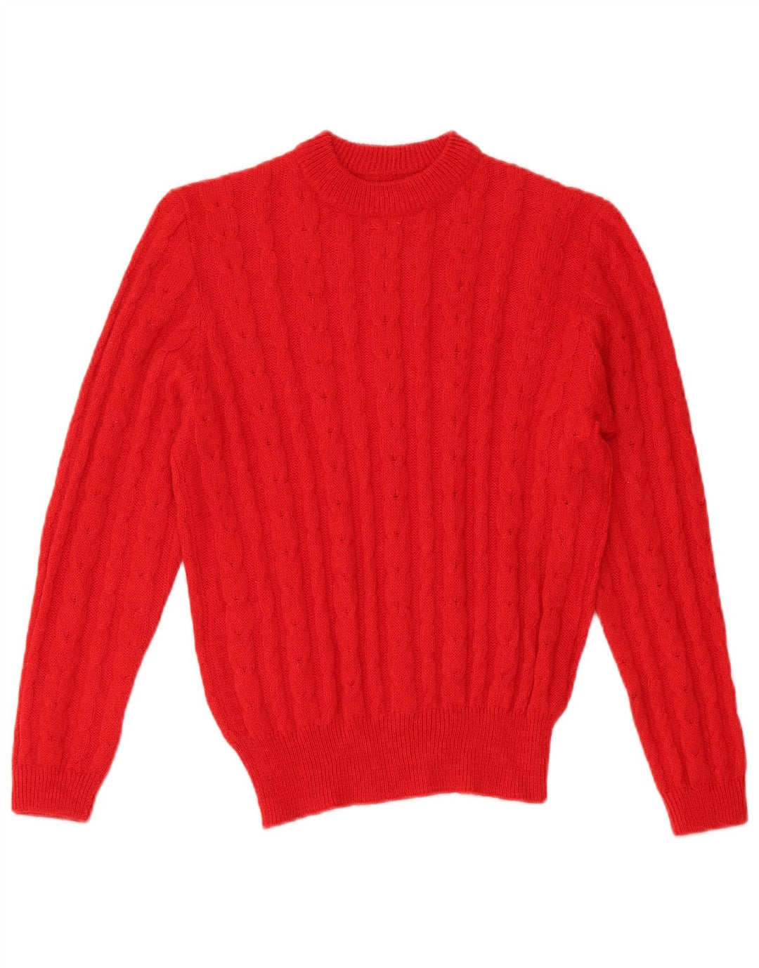 Sweter damski VINTAGE z okrągłym dekoltem UK 10 Small Red