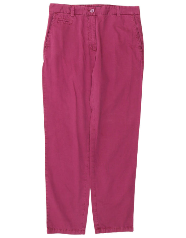 Spodnie damskie Marks & Spencer Straight Chino UK 10 Small W32 L30 Fioletowe
