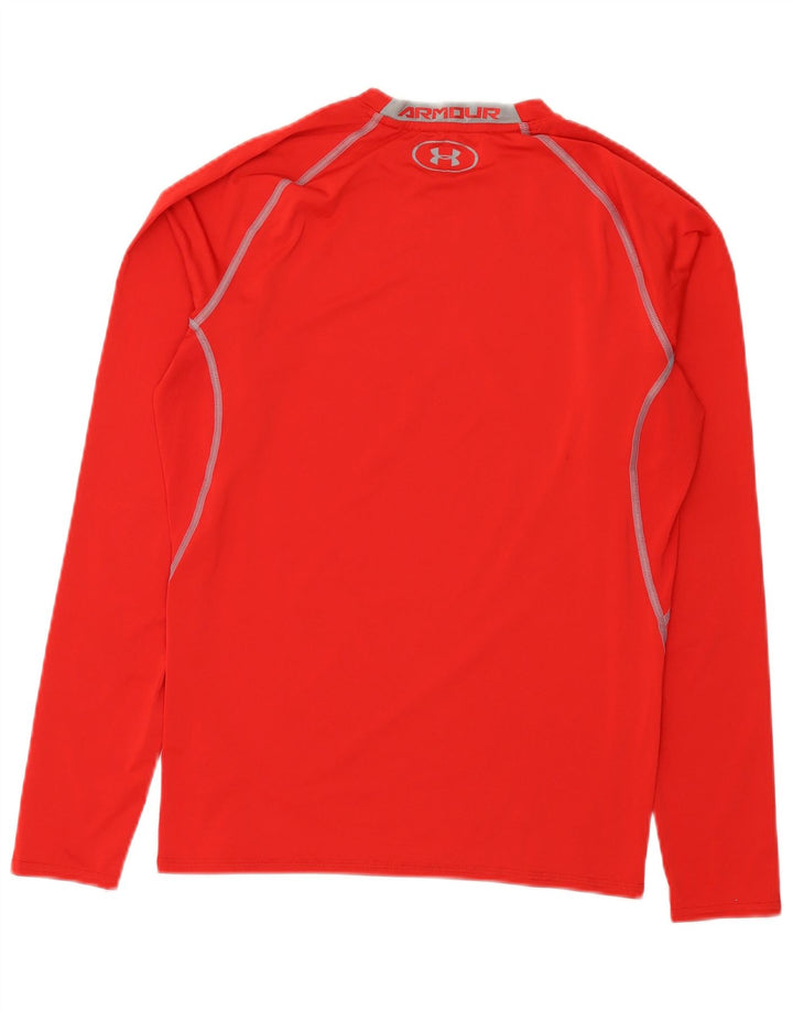 Męski top Under Armour Heat Gear z grafiką, długim rękawem, XL, czerwony, poliester