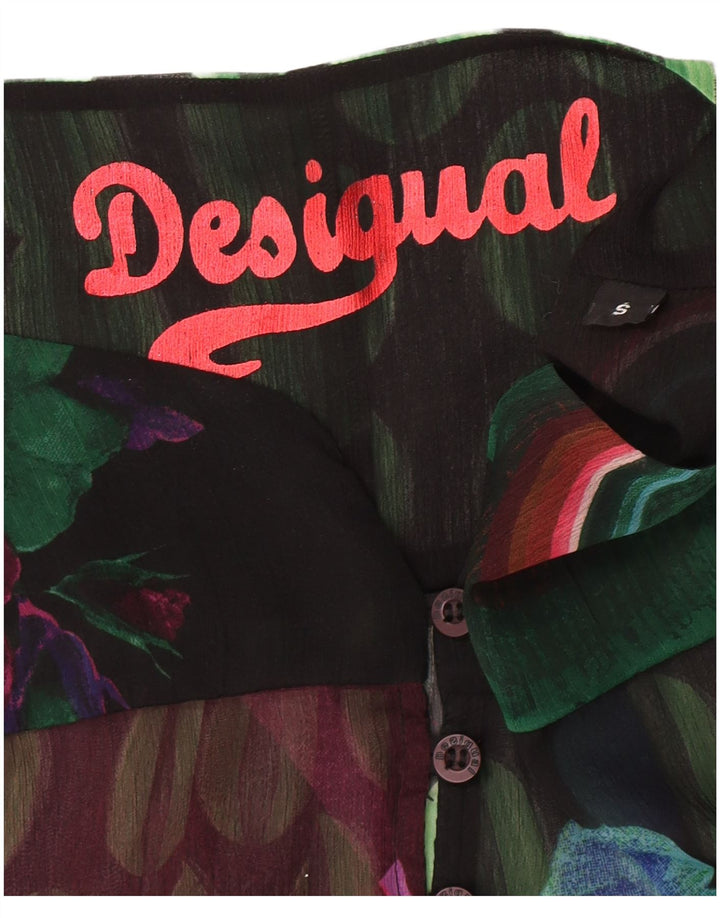 Damska bluzka koszulowa oversize Desigual UK 10, mała, wielokolorowa w kwiaty