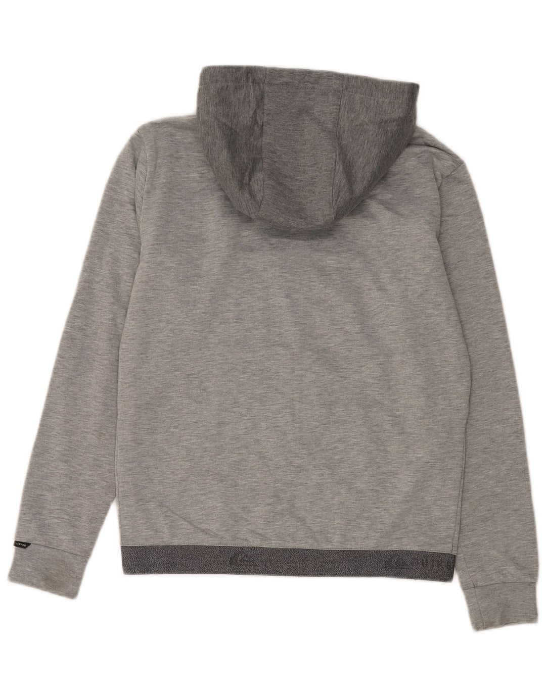 Męski sweter z kapturem i zamkiem błyskawicznym Quiksilver, mały, szary, kolorowy poliester