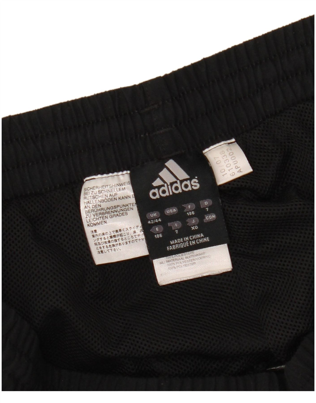 Męskie spodnie dresowe ADIDAS Joggers UK 42/44, duży czarny poliester