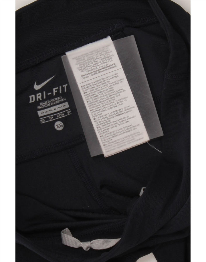 Damskie legginsy Nike Dri Fit UK 6 XS, granatowe, poliestrowe