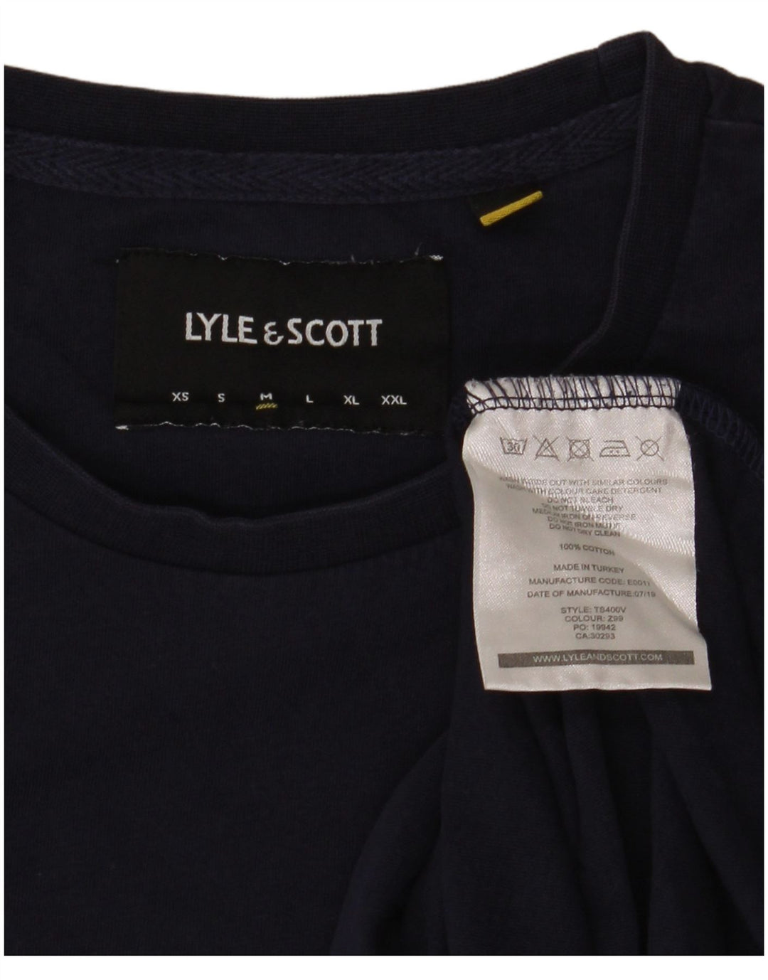 T-shirt męski Lyle & Scott, średni, granatowy, bawełniany