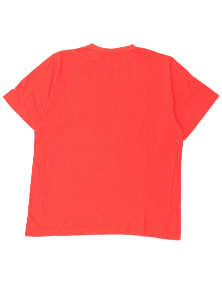 Męski T-shirt Reebok z grafiką, duży, czerwony, bawełniany