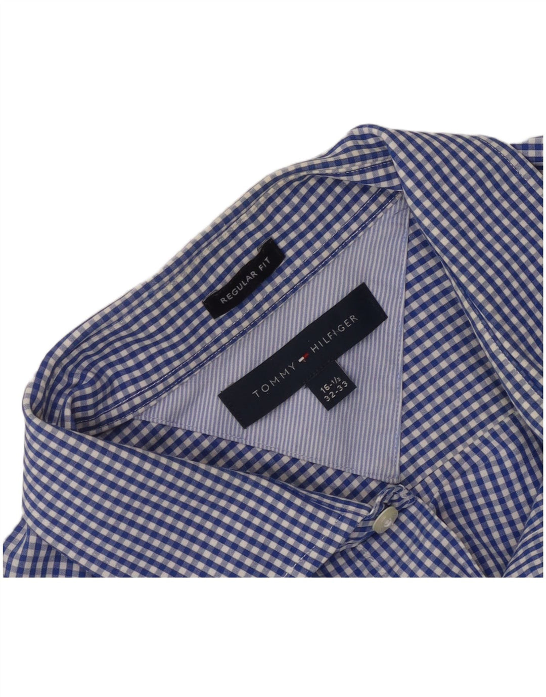 Koszula męska Tommy Hilfiger o regularnym kroju, rozmiar 16 1/2, duża niebieska kratka