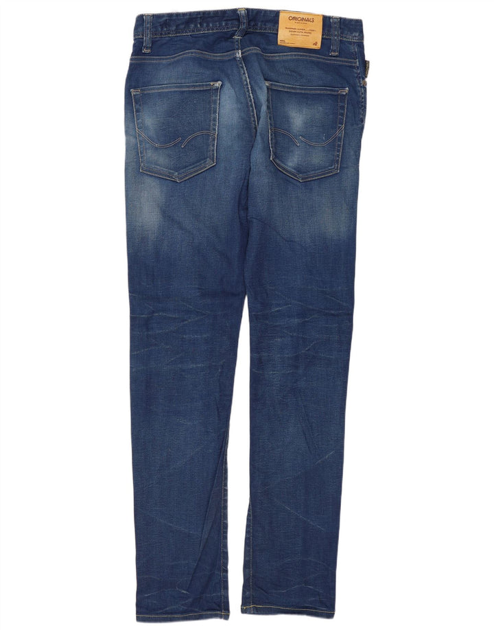 JACK & JONES Męskie jeansy slim W32 L32 Niebieskie, bawełniane