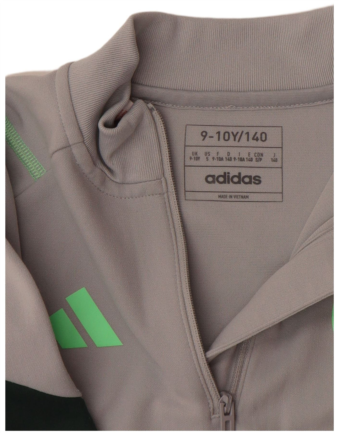 Chłopięcy dres ADIDAS Aeroready, 9-10 lat, szary, z blokami kolorów