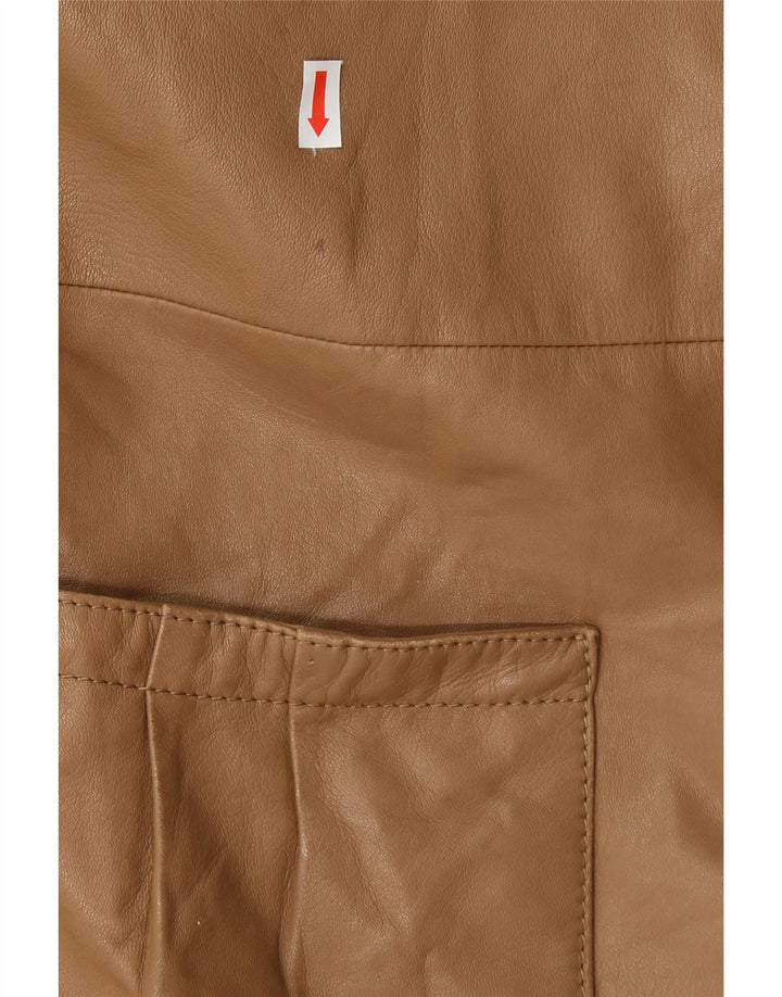 VINTAGE Womens Leather Jacket UK 18 XL Brown Vintage Vintage and Second-Hand Vintage from Messina Hembry 