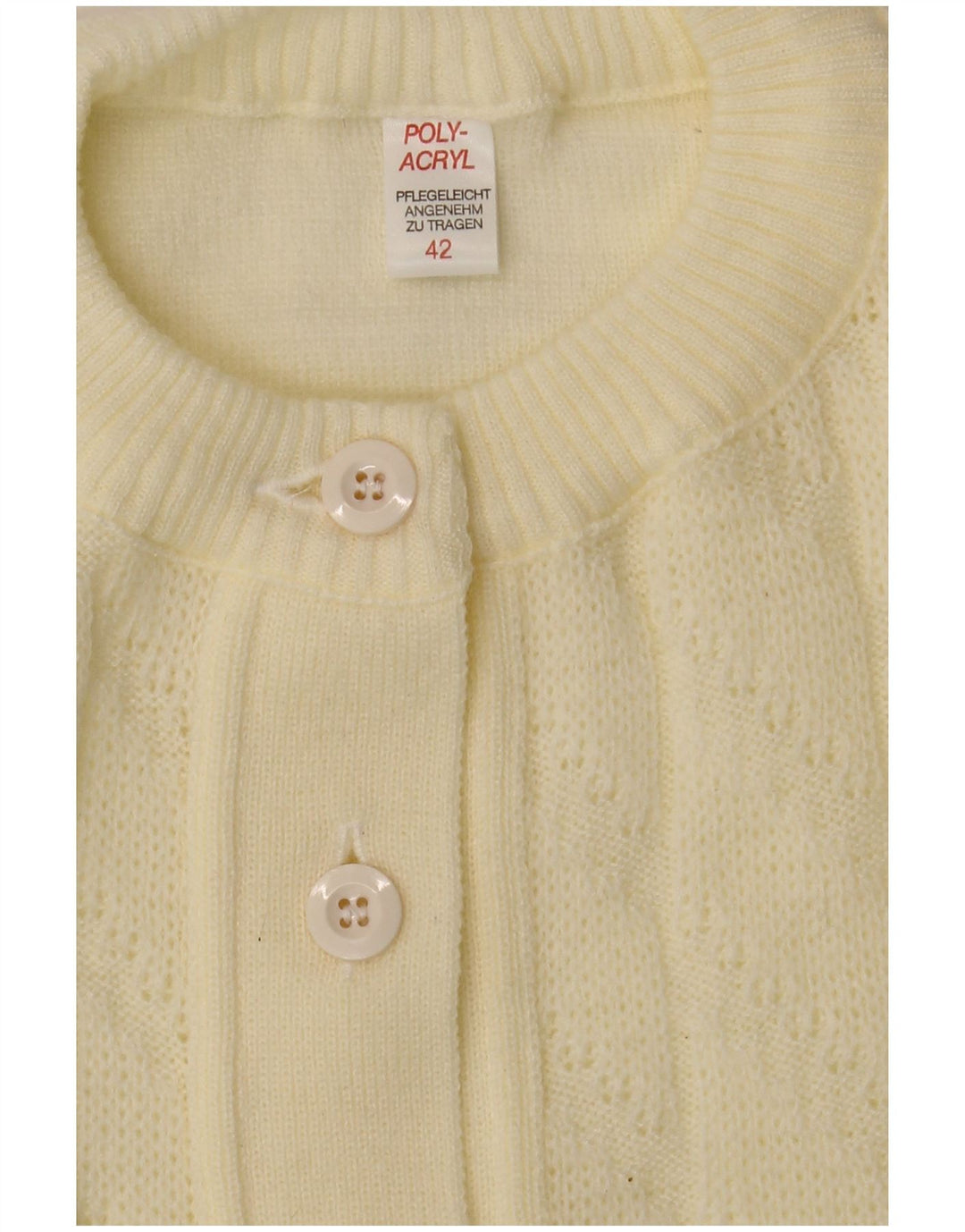 Sweter damski VINTAGE IT 42 średni złamanej bieli, akryl