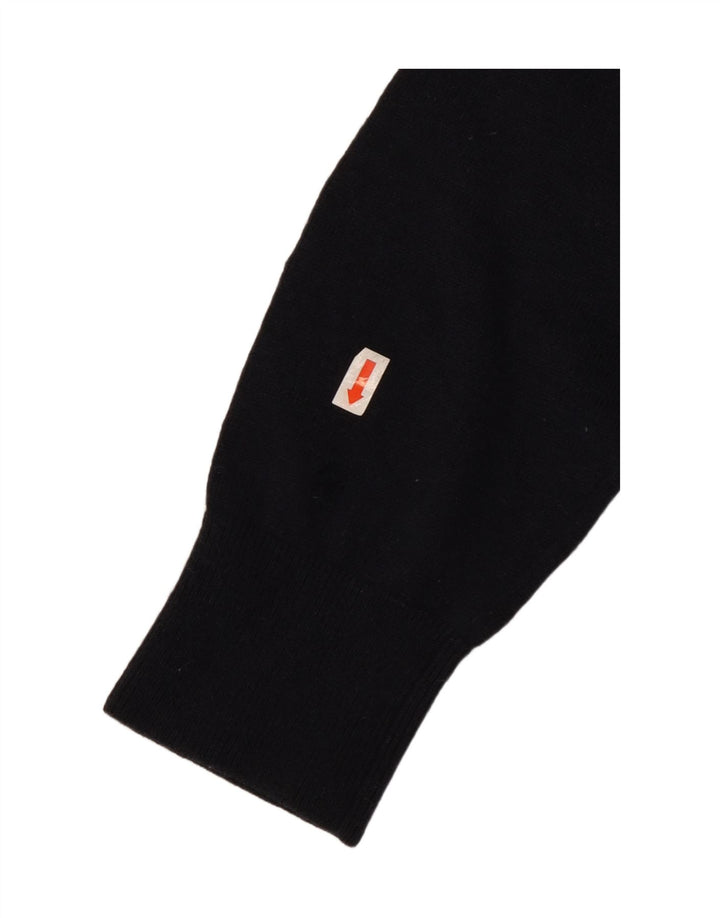 TOMMY HILFIGER Męski sweter z dekoltem w kształcie litery V, duży, granatowy, wełniany