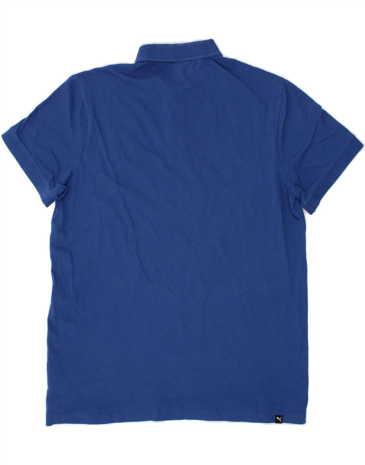 PUMA Mens Polo Shirt XL Blue Cotton Vintage Puma and Second-Hand Puma from Messina Hembry 