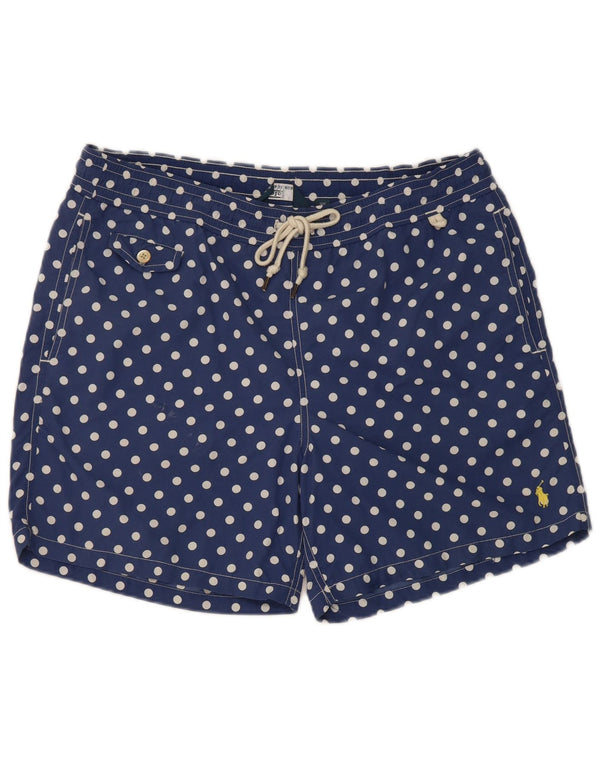 Męskie spodenki kąpielowe Polo Ralph Lauren, średni niebieski nylon w kropki