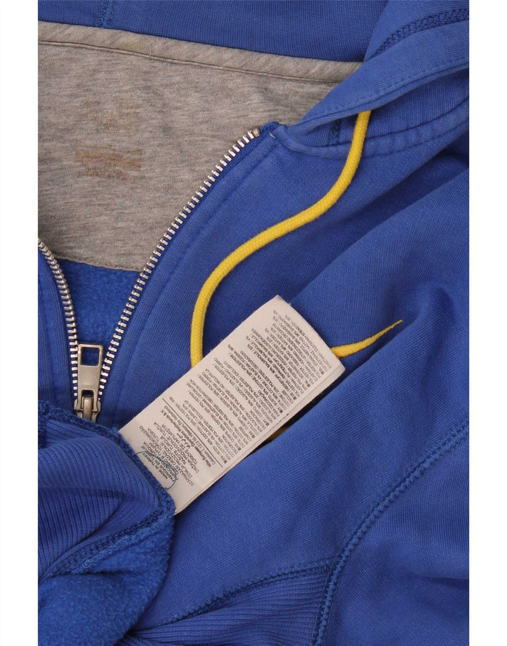Męski sweter z kapturem i zamkiem błyskawicznym Nike, duży, niebieski, bawełniany