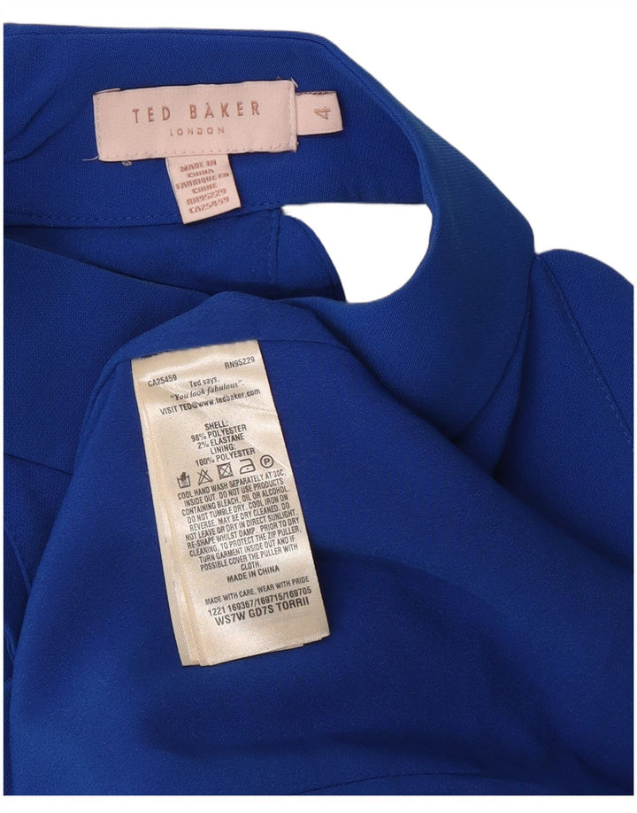 Sukienka damska Ted Baker Regular Halter, rozmiar 4, duży, niebieski poliester