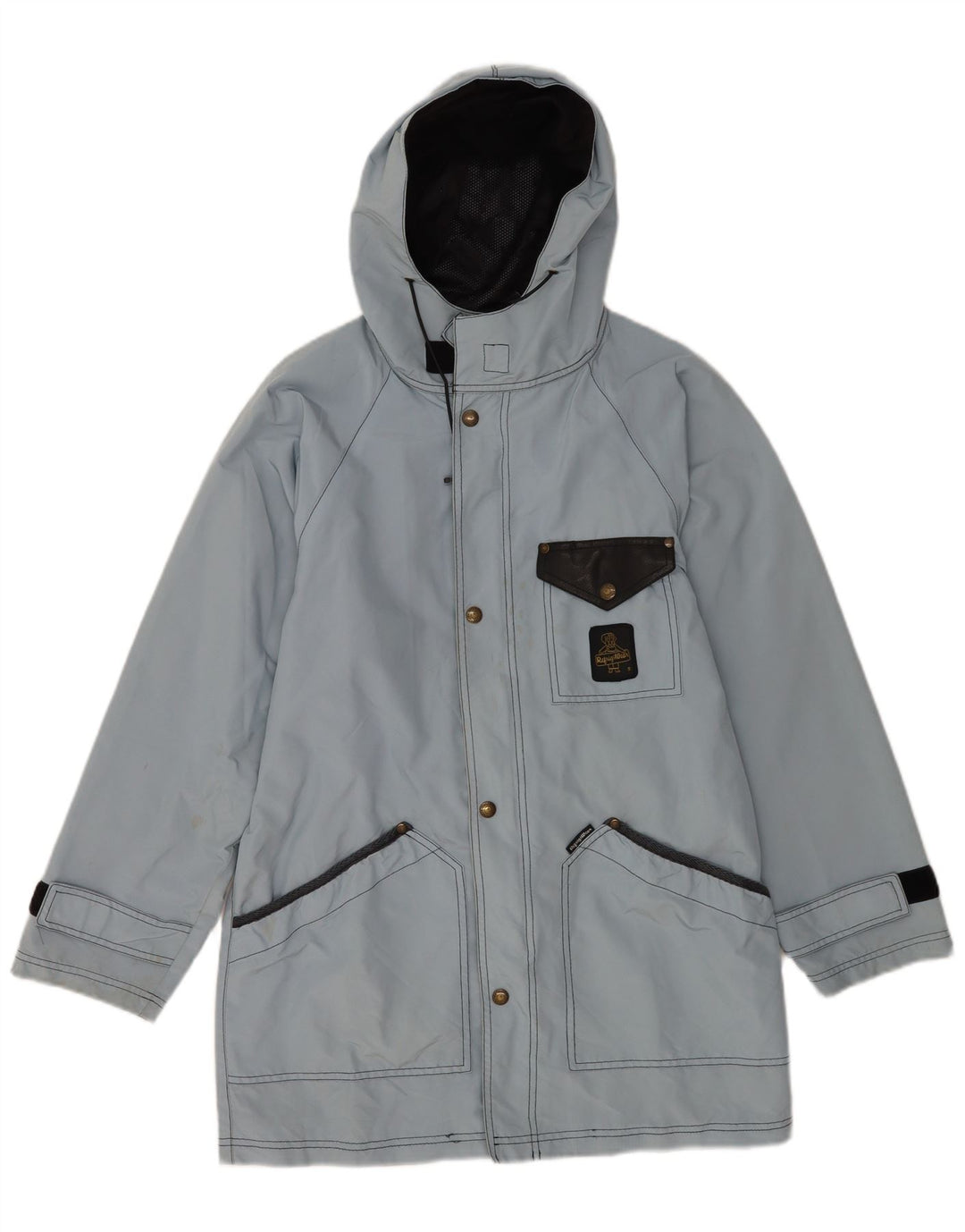 REFRIGIWEAR Męska kurtka wiatrówka z kapturem UK 34 XS Niebieski poliamid