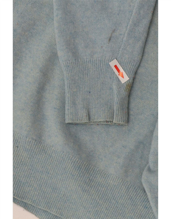 Męski sweter Lacoste z okrągłym dekoltem, rozmiar 3, mały, niebieski z owczej wełny