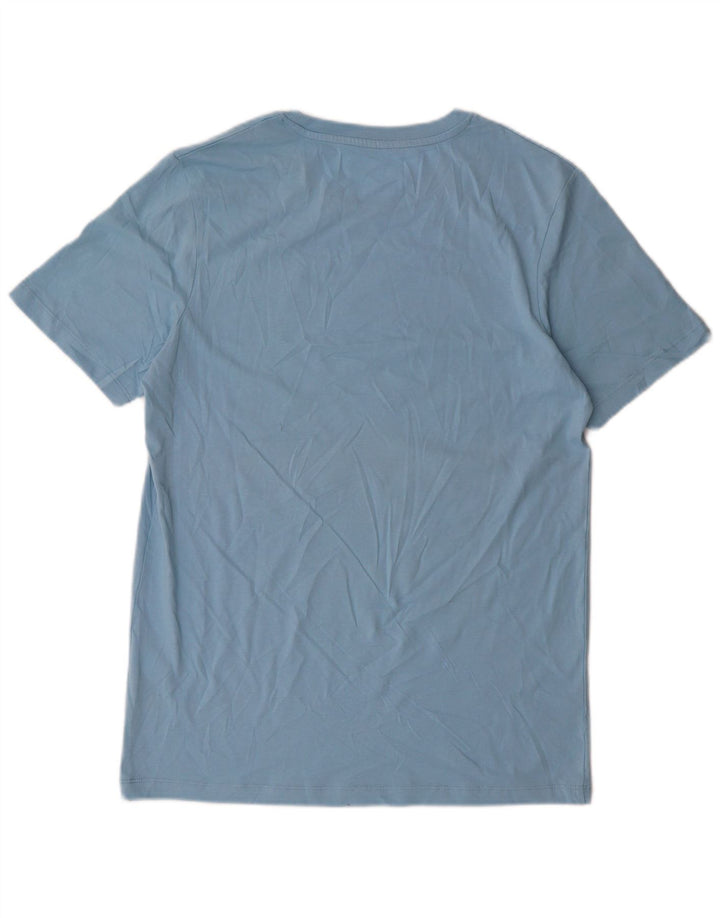 JACK & JONES Mens Core Slim Fit Graphic T-Shirt Top Medium Blue Cotton
