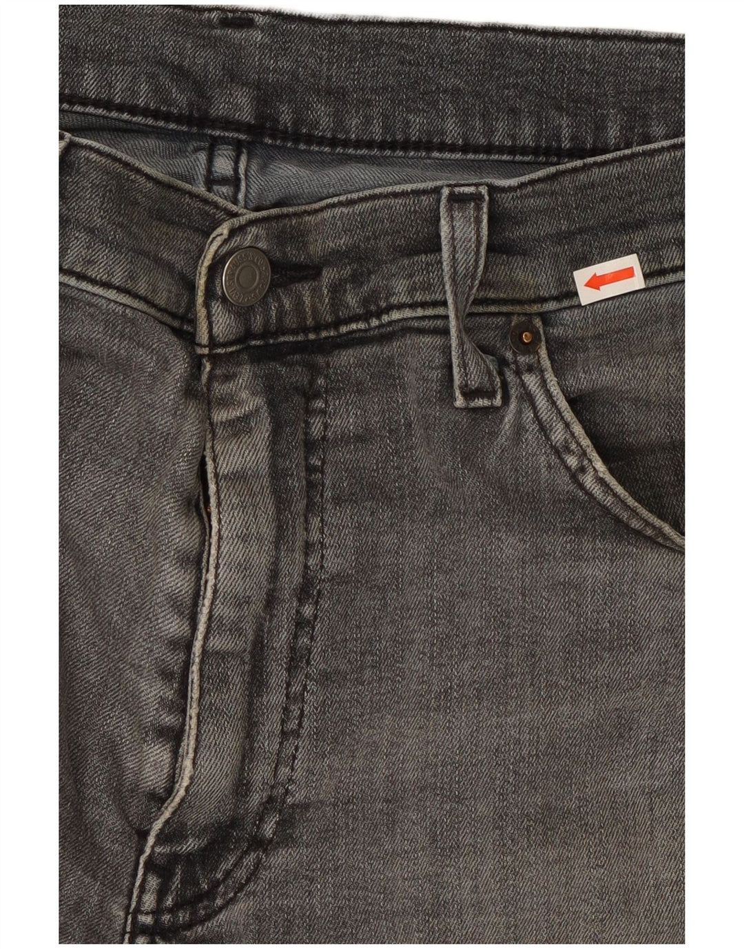 Męskie proste dżinsy Levi's W34 L32 Szara bawełna