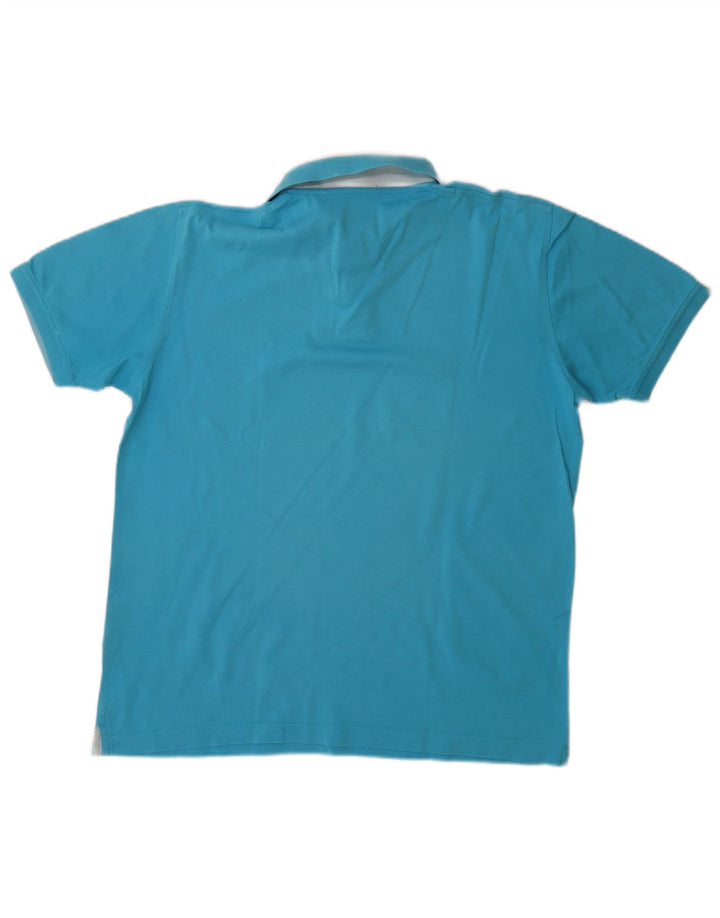 Męska koszulka polo o regularnym kroju HARMONT & BLAINE, duża, niebieska, bawełniana