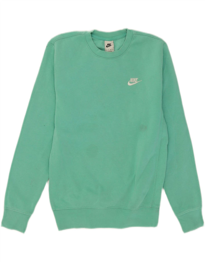 NIKE Mens Sweatshirt Jumper XS Turquoise Cotton Vintage Nike and Second-Hand Nike from Messina Hembry 