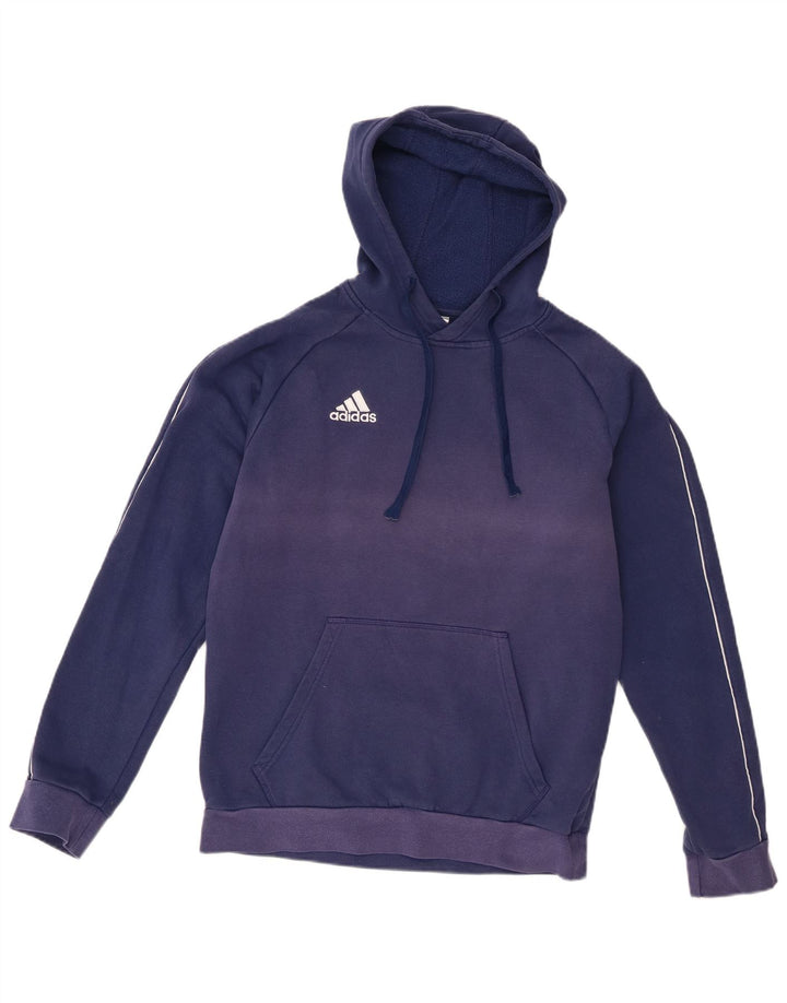 Adidas Męska bluza z kapturem, średnia niebieska, bawełniana