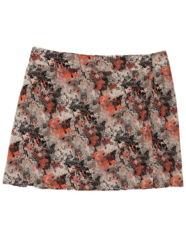 Damska mini spódniczka golfowa Izod UK 16 duża W38 wielobarwny nadruk zwierzęcy