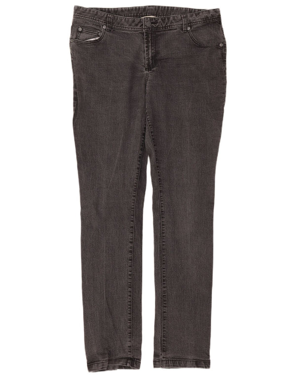 Damskie jeansy skinny Laura Ashley UK 14 Large W34 L32 Szara bawełna