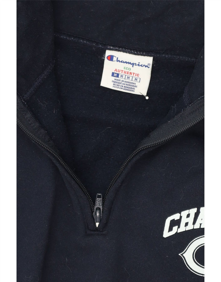 CHAMPION Womens Chatham Graphic Sweatshirt Jumper UK 14 Medium Navy Blue Vintage Champion and Second-Hand Champion from Messina Hembry 
