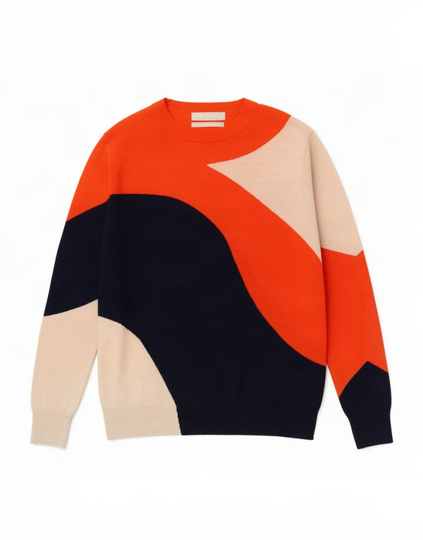 Marks & Spencer Damski sweter z okrągłym dekoltem, UK 14, duży pomarańczowy