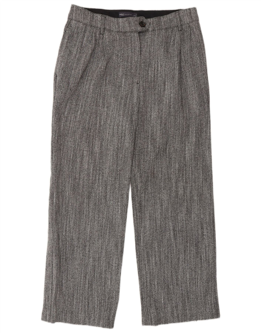 Damskie spodnie garniturowe Marks & Spencer UK 12 Medium W30 L27 Szare