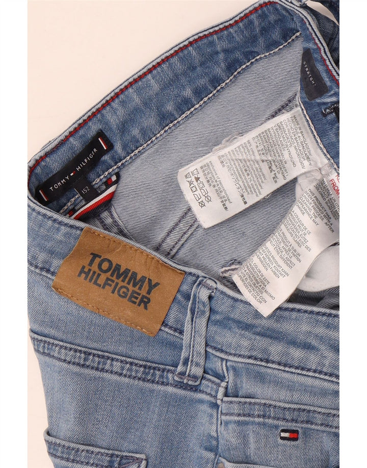 Chłopięce proste dżinsy Tommy Hilfiger 12-13 lat, niebieska bawełna