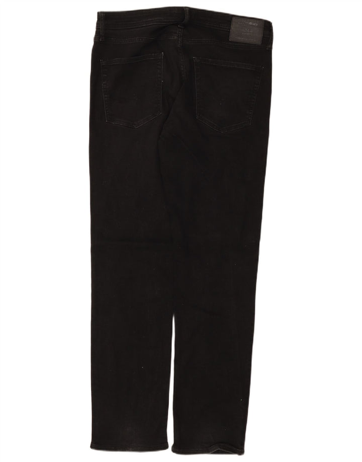 Męskie proste dżinsy Jack & Jones W34 L34 Czarne bawełniane