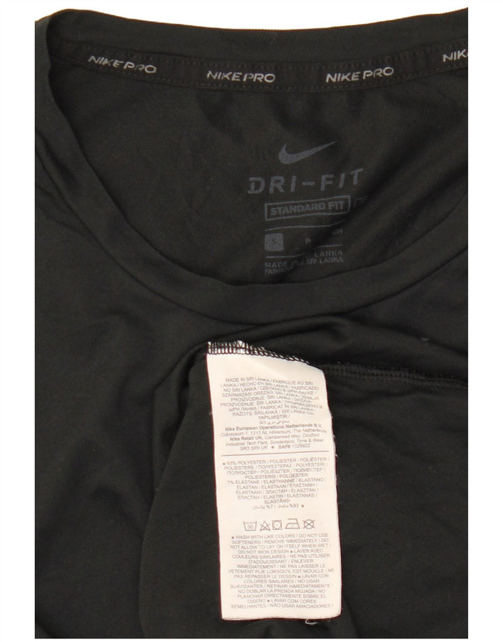 Męski T-shirt NIKE Dri Fit o standardowym kroju, mały, czarny poliester