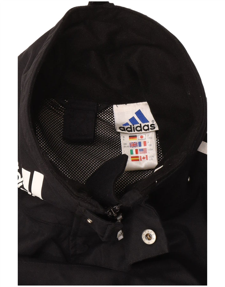 Męska kurtka przeciwdeszczowa Adidas Climashell z kapturem UK 44/46, duża, czarna, poliamidowa