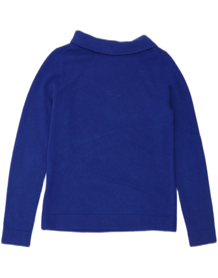 HOBBS Damski sweter z golfem UK 10 Small Blue Wełna