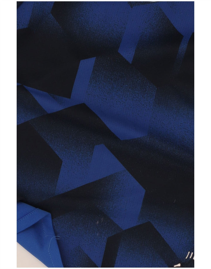 Adidas Męska koszulka z grafiką Climalite Top Mały niebieski geometryczny poliester