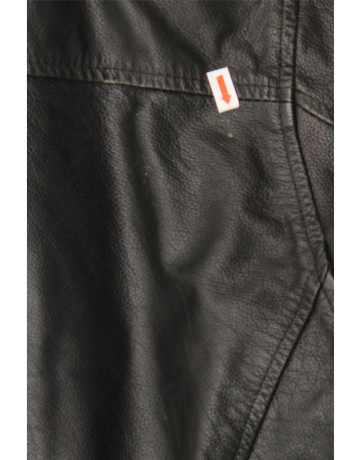 BEN SHERMAN Męska kurtka skórzana UK 40, duża czarna skóra